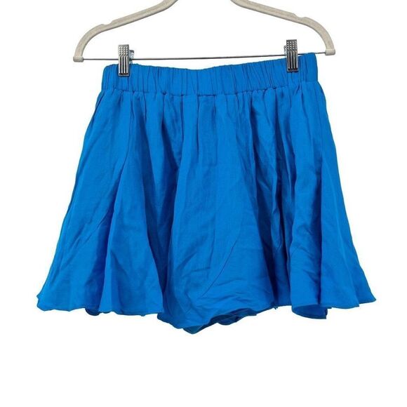 The Impeccable Pig Blue‎ Skort Elastic Waist Flowy Shorts Pickleball Tennis M - Picture 1 of 10